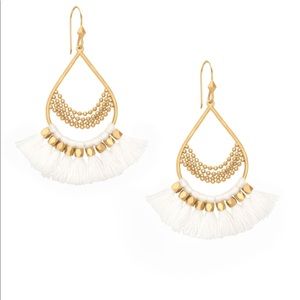 Stella and Dot White Roman Chandelier Earring